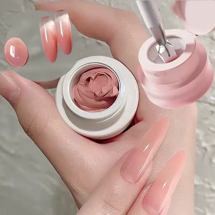5ml rose Nail Art coussin d'air tapotement colle dégradé tache fard à joues UV LED tremper
