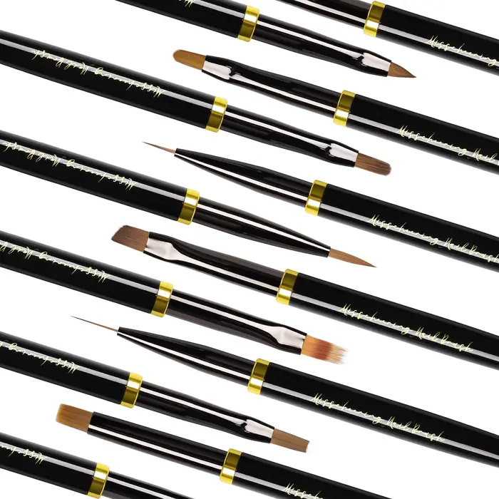 Brosse à ongles noire, brosse à Gel pour manucure