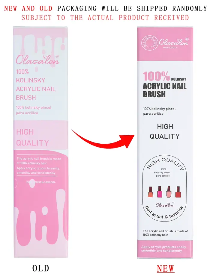 Pinceau à ongles en acrylique Olasalon 100% Kolinsky