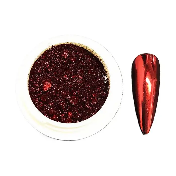 Poudre à ongles chromée effet miroir métallique, pigment holographique coloré pour manucure au gel U