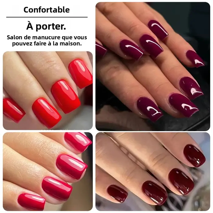 96 pièces presse sur ongles courts