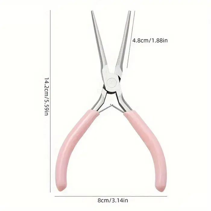 Pince de mise en forme à longue pointe, outil pour ongles, poignée rose, pour construire l'extension