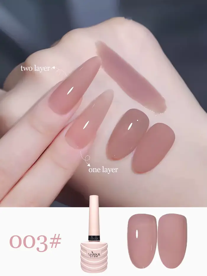 1-30 pièces PSK Vernis à ongles couleur rose nude, transparent effet glace, couleur naturelle, Nouve