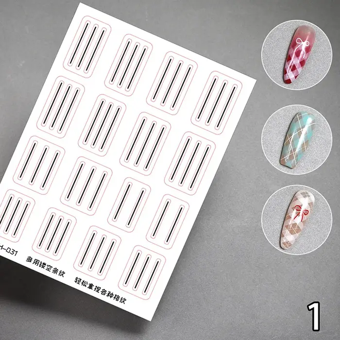 Formes d'ongles Guides de pointe de frange autocollant conseils d'art d'ongle