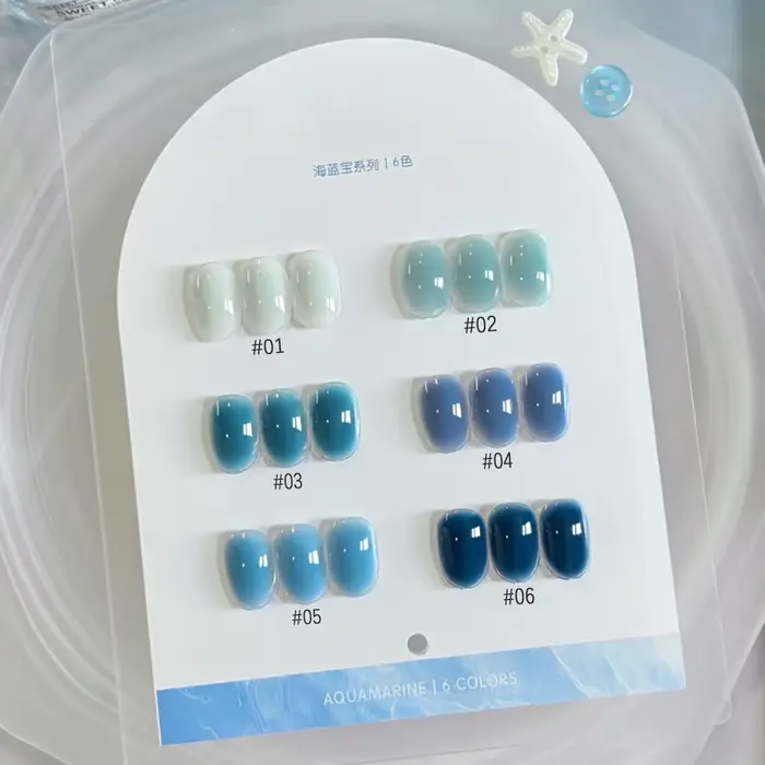 MN 2026 Nouvelle Série Aquamarine Vernis à Ongles Gel