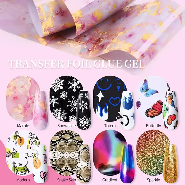 BORN PRETTY 10ml Gel Vernis à Ongles Semi-Permanent Effet Feuille de Transfert pour Autocollant Adhésif