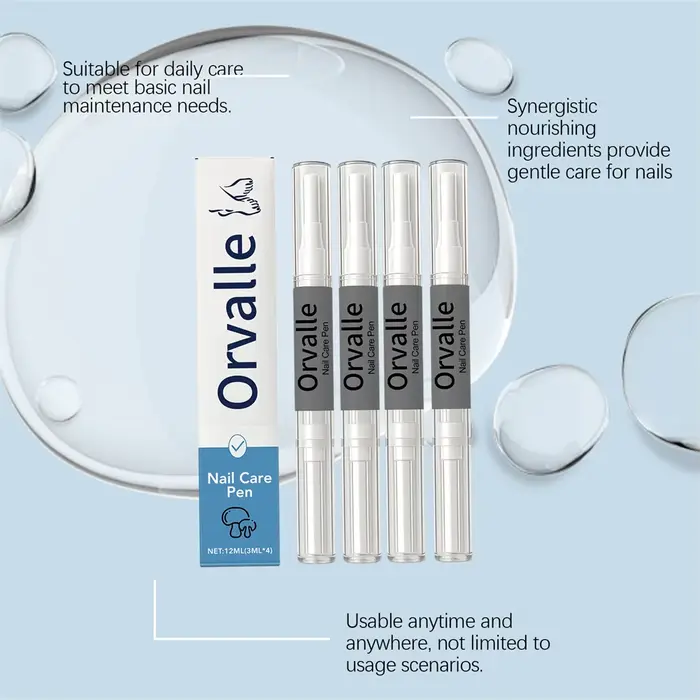 Stylo anti-champignons des ongles, 4 pièces, traitements de croissance des ongles, sérum de réparati