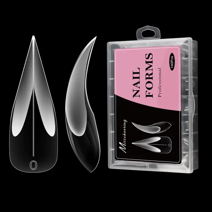 Nouvelles formes d'ongles à griffe d'aigle 140 pièces pointes d'extension en cristal pour ongles en