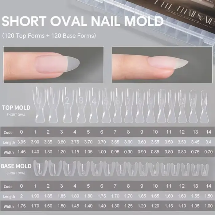 240 faux ongles ovales ultra-fins sans trace