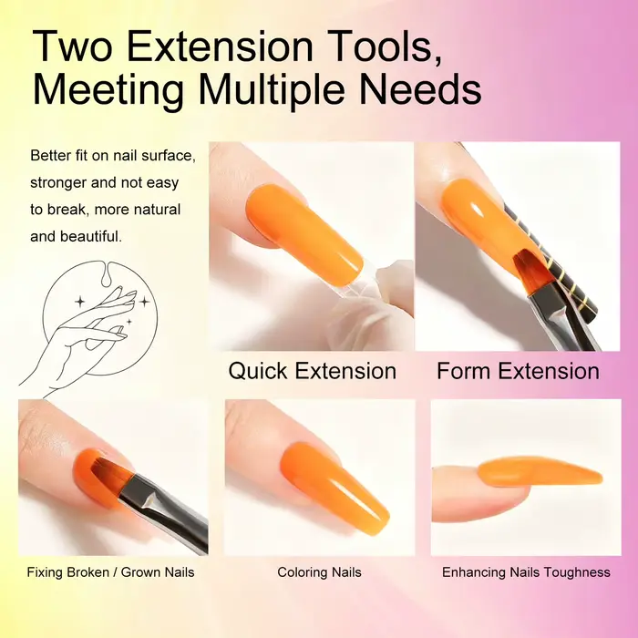 Kit de gel pour ongles NOCIS Neon Poly - Solution d'extension d'ongles brillante