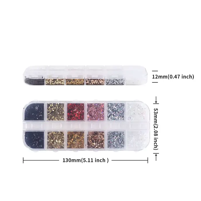Holographique amour coeur Nail Art paillettes