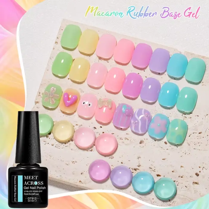Vernis à ongles en gel de base en caoutchouc Macaron