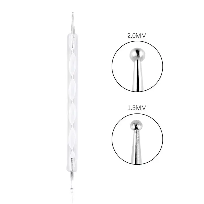 Stylo à points pour Nail Art, stylo à crochet à tige en spirale, dessin, peinture, marbrage, outils 