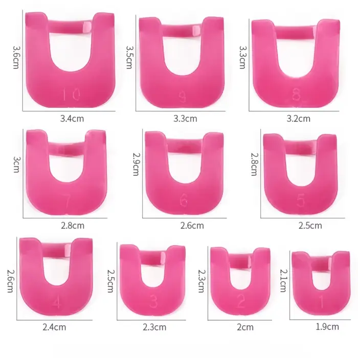 Bouclier de vernis en forme de courbe G, 26 pièces/ensemble, 10 tailles, protection des ongles, couv