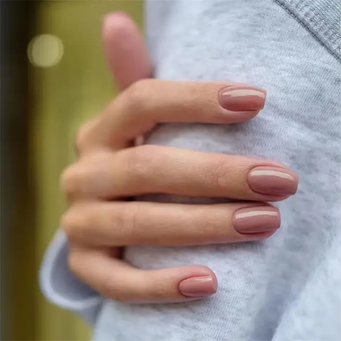 24 pièces/ensemble Simple moyen Long presse sur Nail Art couverture complète couleur unie tête carrée portant des faux