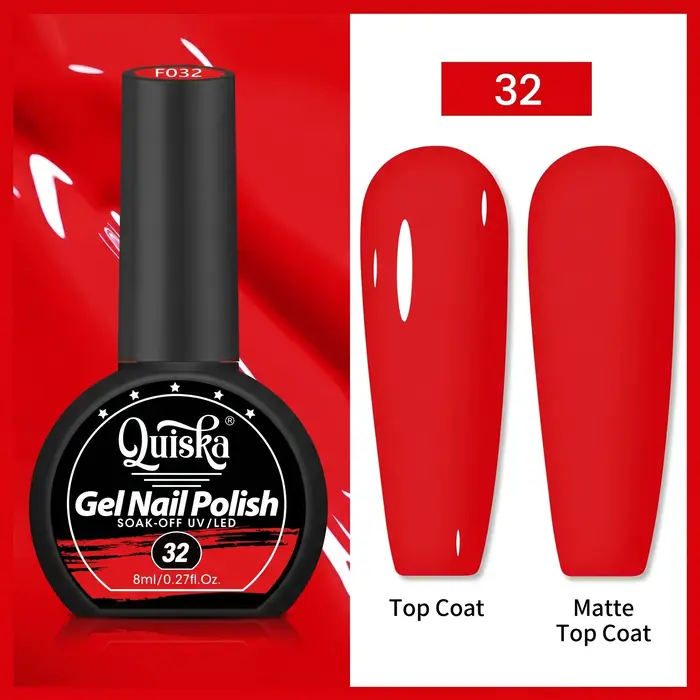 Vernis à ongles fluorescent Quiska 8 ml — Série Néon |   Convient à toutes les saisons |   Gel durci
