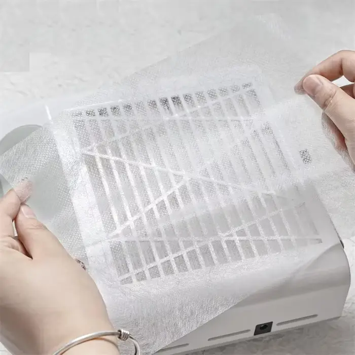 100 feuilles filtre collecteur de poussière d'ongle aspirateur d'ongle collecteur papier filtre Nail Art aspirateur filtre papier tampon d'aspirateur