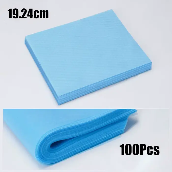 Collecteur de poussière sous vide jetable pour Nail Art, 100 pièces, papier filtre Non tissé rose/bl