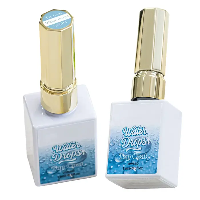 Vernis Gel UV Effet Gouttes d'Eau 3D, Couche de Finition Sans Résidu, Effet Bulles et Ondulations, G