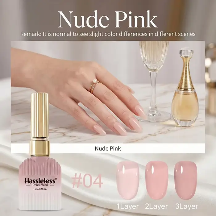 Gel UV rose nude Hassleless 15 ml