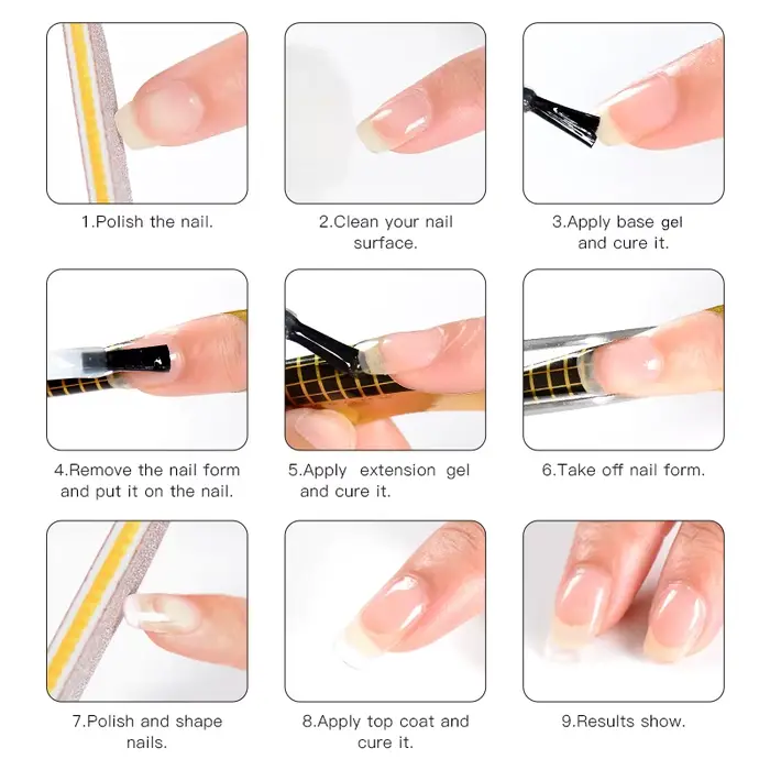 Mtssii 7ml blanc laiteux Extension rapide Gel vernis à ongles Semi Permanent tremper manucure Nail Art UV LED