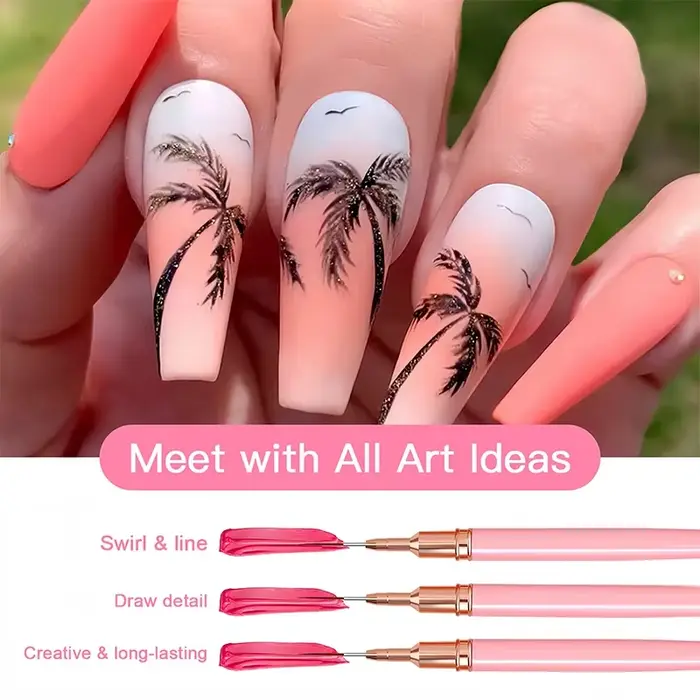 Ensemble de pinceaux pour revêtement d'ongles