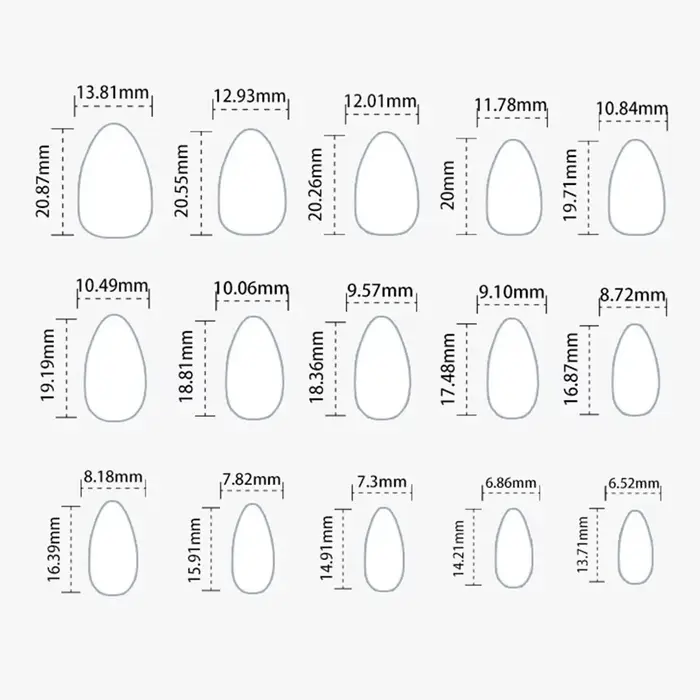 Faux ongles longs en amande pour manucure