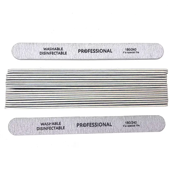 100 pcs/lot limes à ongles professionnelles 180/240 meulage polissage manucure pédicure Double face