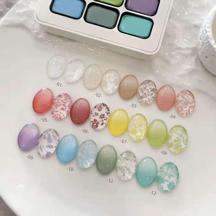 Palette de vernis à ongles solide dégradé 12 couleurs