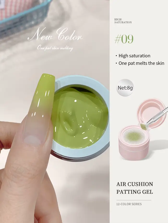 Gel de tapotement à coussin d'air pour ongles, 1 pièce/12 pièces, 8g, sans lavage, ombrage dégradé d