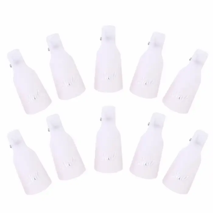 Clips de capuchon de tremper en plastique pour Nail Art, dissolvant de vernis Gel UV, outil d'emball