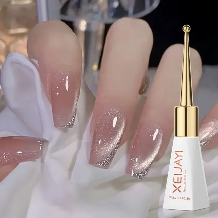 1pc 10ml soie nue cristal Cat Eye Gel polonais vernis à ongles magnétique