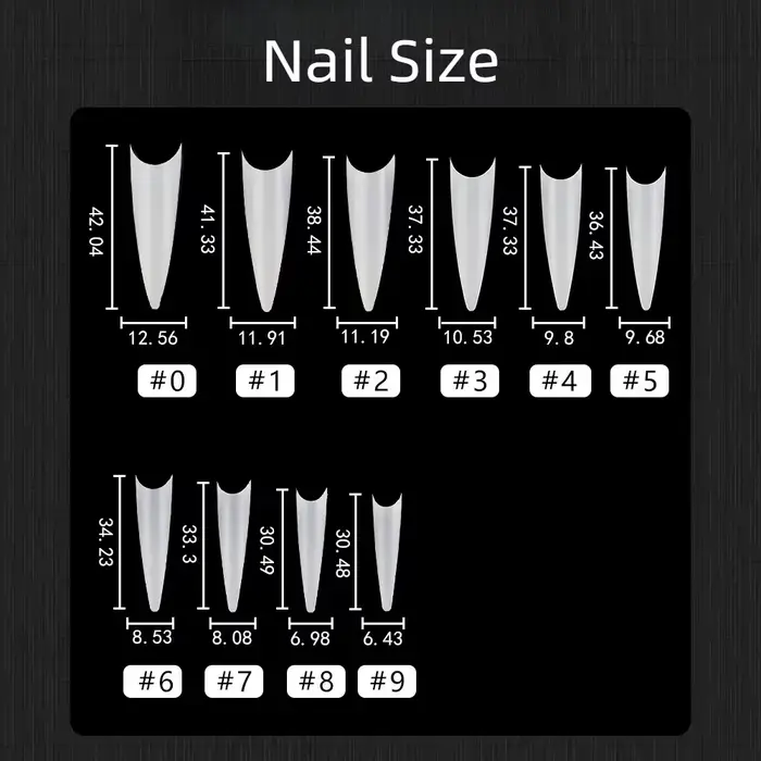 Faux ongles transparents Extra longs à pointe de démon