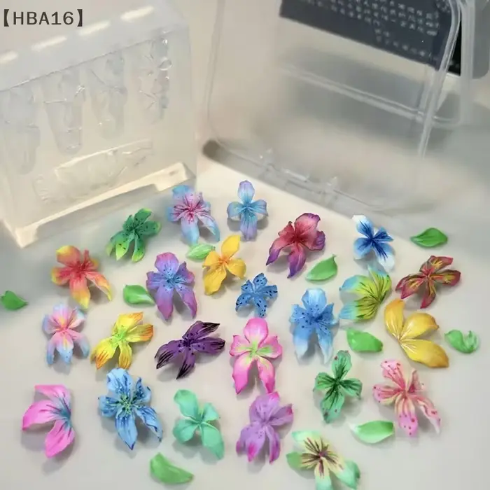 MaveraHBA16 Stampo à ongles fleurs 3D outils