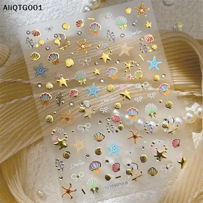 Autocollants 3D d'été pour ongles