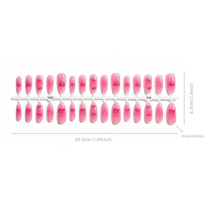 30 faux ongles à presser par feuille