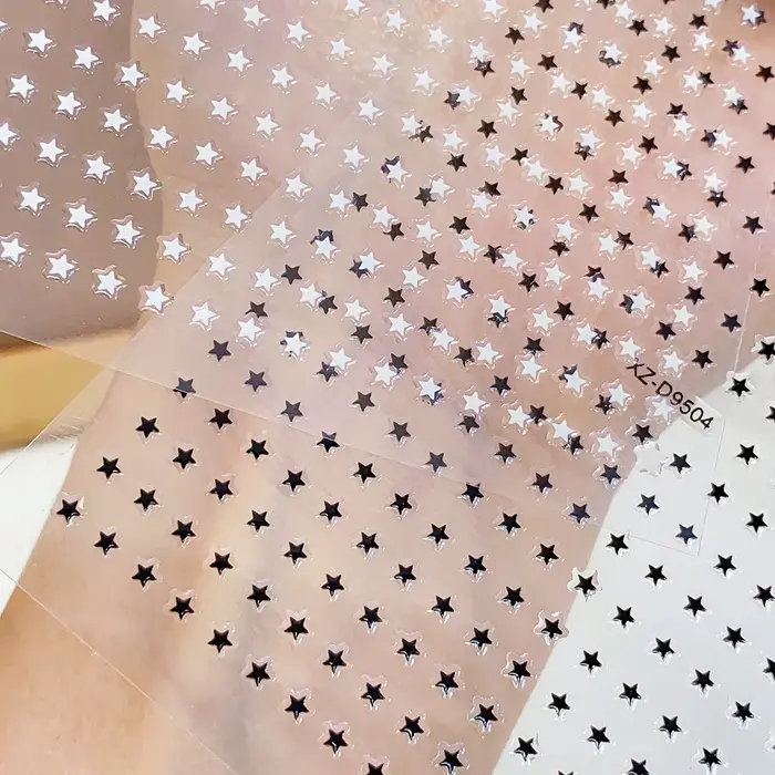 Autocollants pour ongles étoiles 3D Y2K, 8 couleurs/ensemble, Mini pentagramme coloré, autocollants