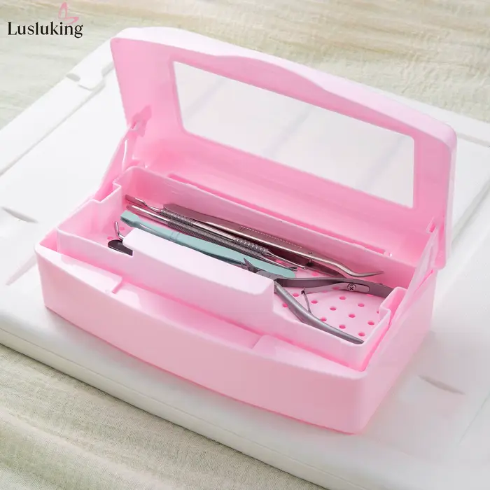 Outils de manucure, plateau de stérilisation pour outil de beauté, outils pour ongles, boîte de dési
