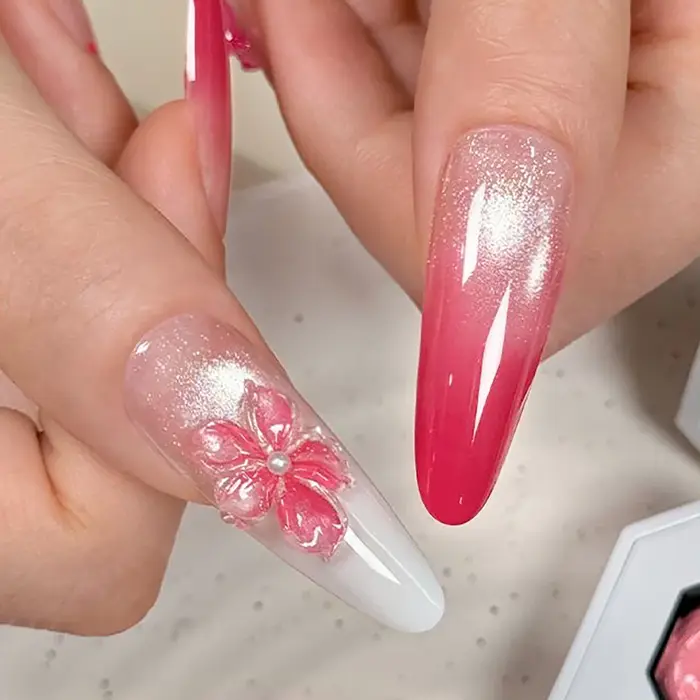 MIANEL 2026 Nouvelle Série de Gels Blush Rose Pat Pat Été, Palette 4 Couleurs Sans Résidu, Haute Saturation pour Nail Art Ombré