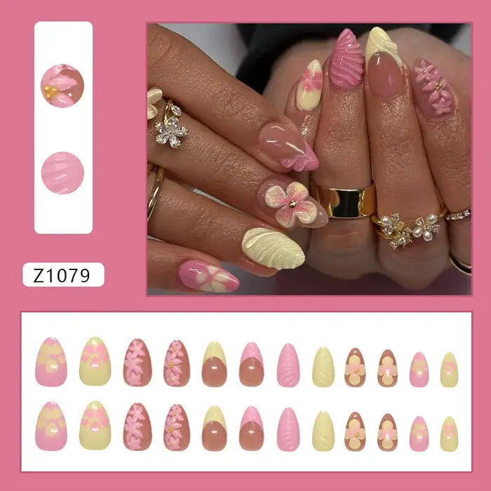 Faux ongles à presser Amande
