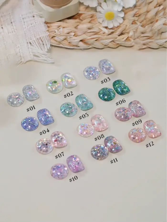 1-12 pièces Neptune étoile paillettes Gel vernis à ongles 2025 mode populaire Super Flash haute densité diamant