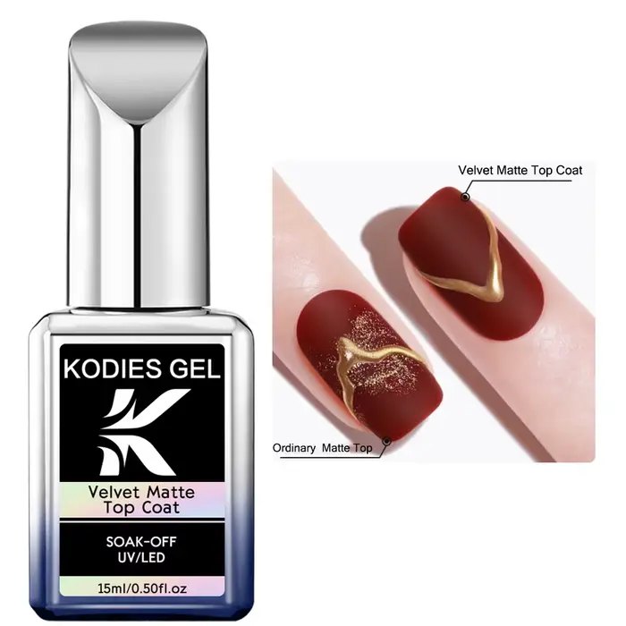 KODIES GEL Top Extra brillant couche de finition Gel vernis à ongles sans lingette résistant aux rayures
