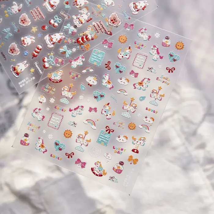 Autocollants pour ongles mignons de style dessin animé