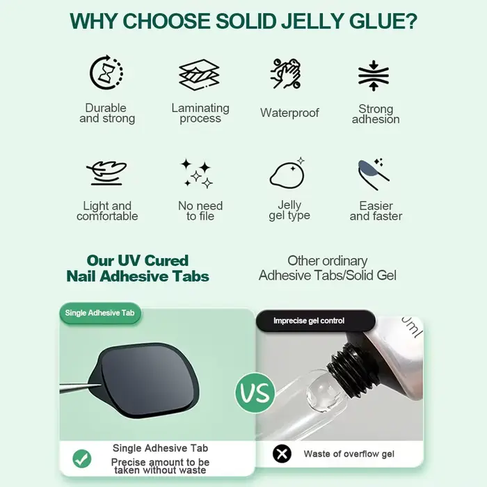 Nailpop Onglets adhésifs pour ongles durcis UV 10 feuilles