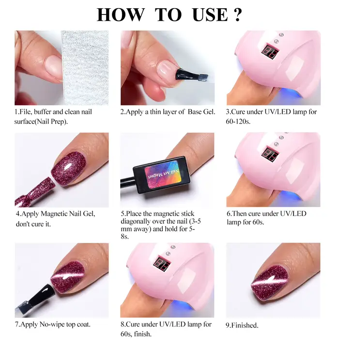 Vernis à ongles magnétique chat 140 couleurs, 7ml, holographique scintillant, galaxie LED UV, vernis