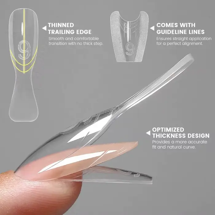 240 pièces Nouvelles formes d'ongles ovales pour sandwich