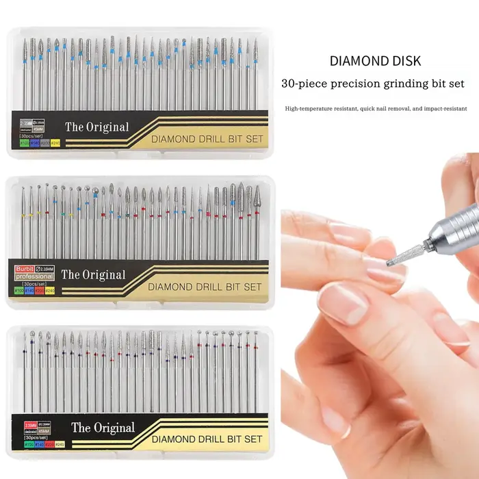50 ensembles 30 pièces/ensemble jeu de forets pour Nail Art-embouts de travail de préparation de Style russe pour