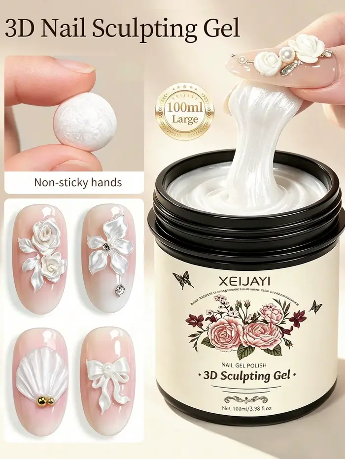 1pc 100ml Gel de sculpture 3D scintillant