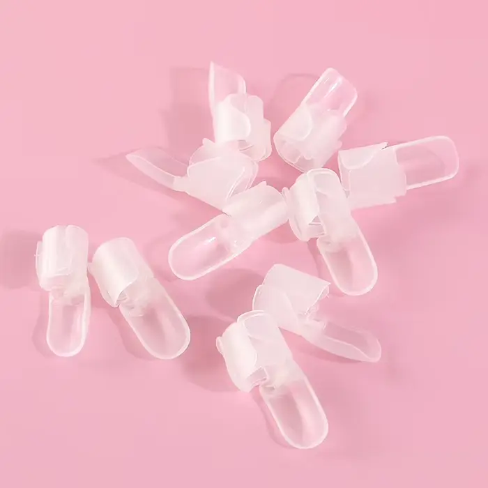 Lot de 10 protections transparentes pour doigts de manucure