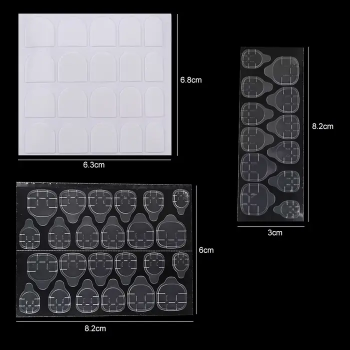 Colle à gelée Double face pour faux ongles, ruban adhésif Transparent pour Nail Art, autocollants de